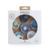 FRIGG 6-Pack Pacifiers - Round Silicone - Endless Sea - Size 2 Article number: 101872 Barcode number: 5715239029443