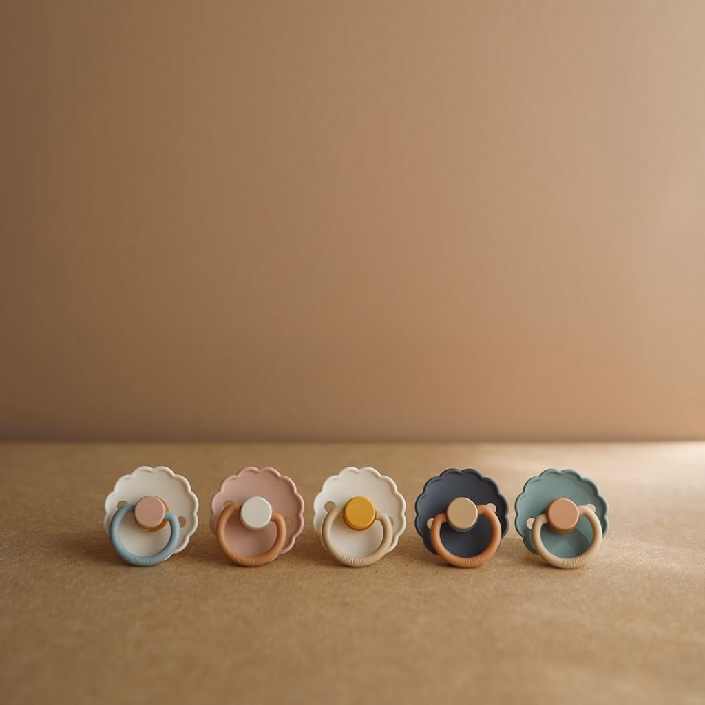 FRIGG Daisy - Round Silicone Pacifier - Aurora - Size 2 Article number_ 75022460 Barcode number_ 5715239010533