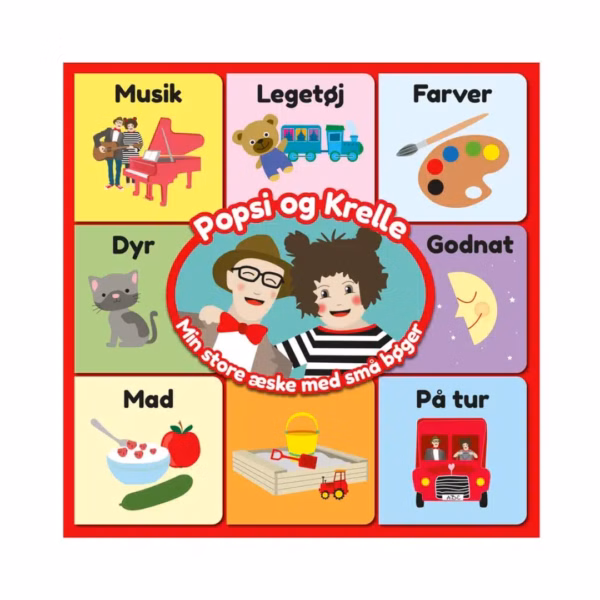 Popsi og Krelle - Min store æske med 9 små bøger