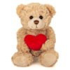 Teddy Hermann - Beige nallebjörn med hjärta 20 cm TH913313