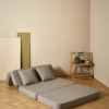 by KlipKlap 3 Fold Sofa 120 cm Beige 100002169