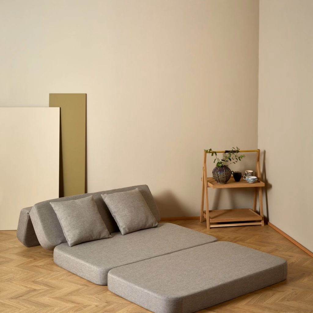 by KlipKlap 3 Fold Sofa 120 cm Beige 100002169