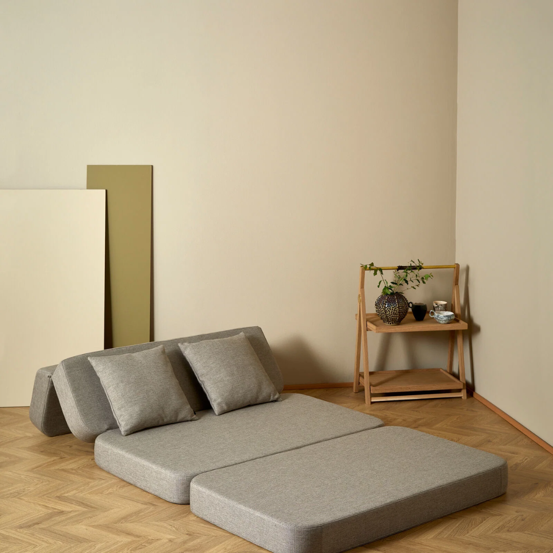 by KlipKlap 3 Fold Sofa 120 cm Beige 100002169