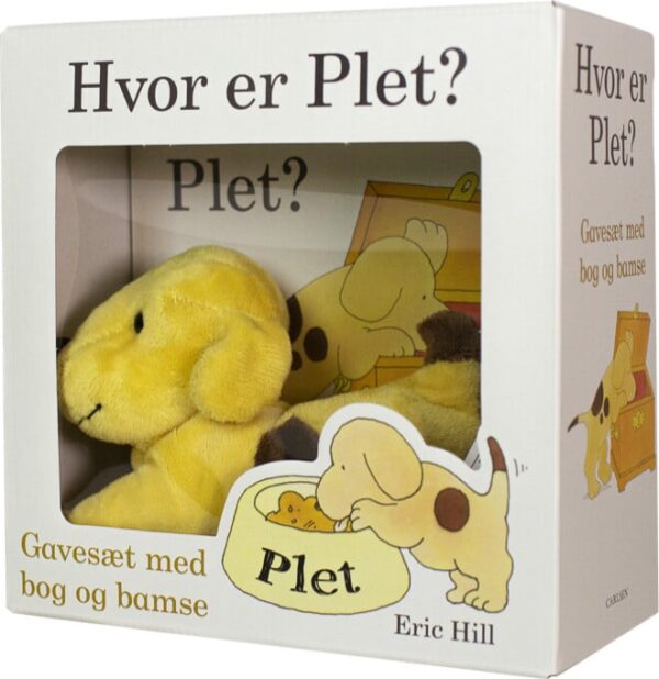 Var är fläcken? Presentask med bok och nallebjörn - Carlsen Publishing House