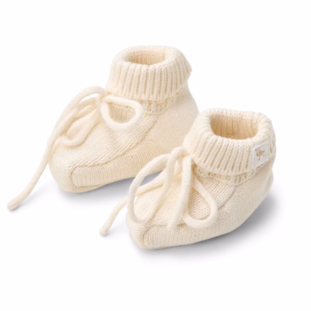 little dutch strikkede futter off white