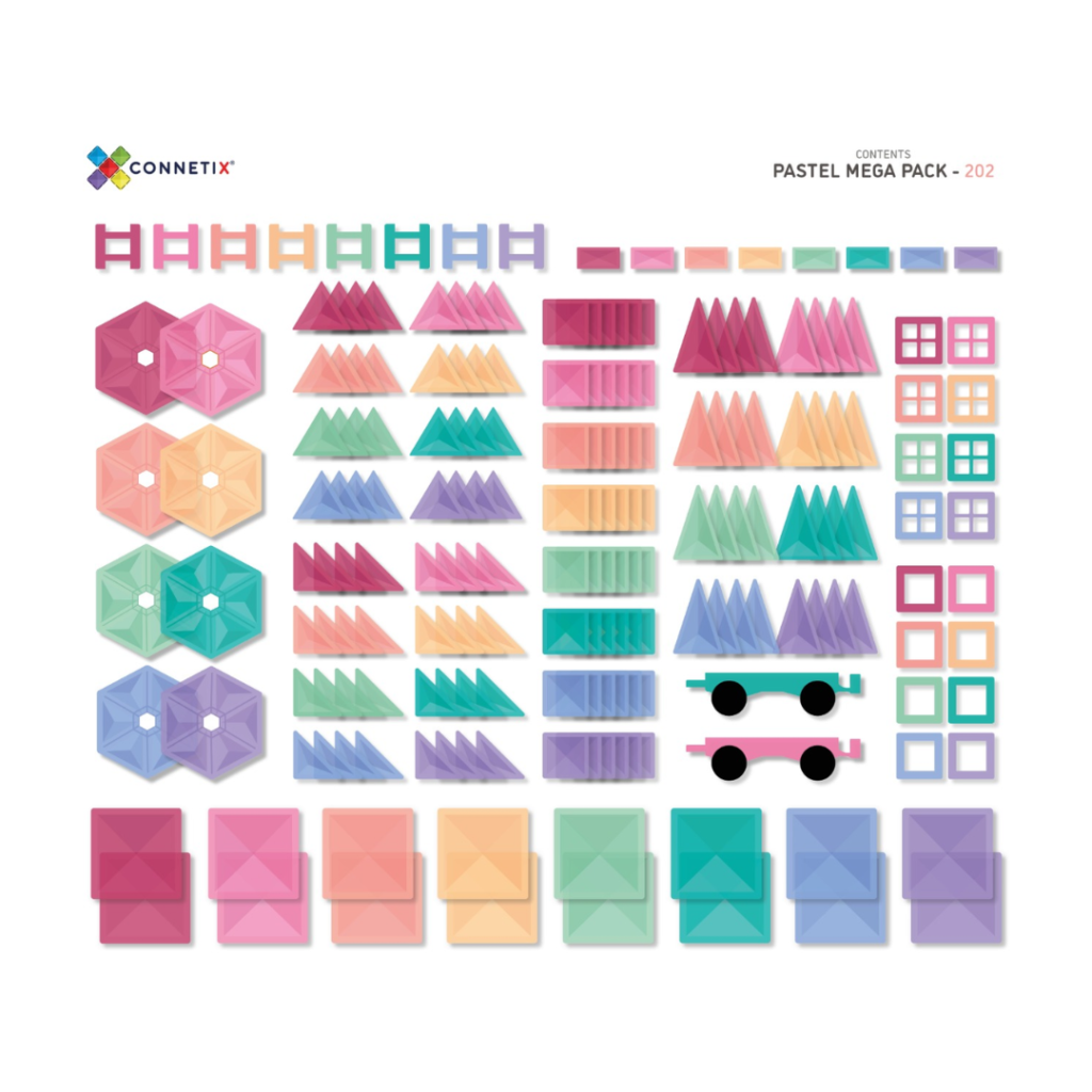 Connetix Pastel Mega Pack - 202 stycken