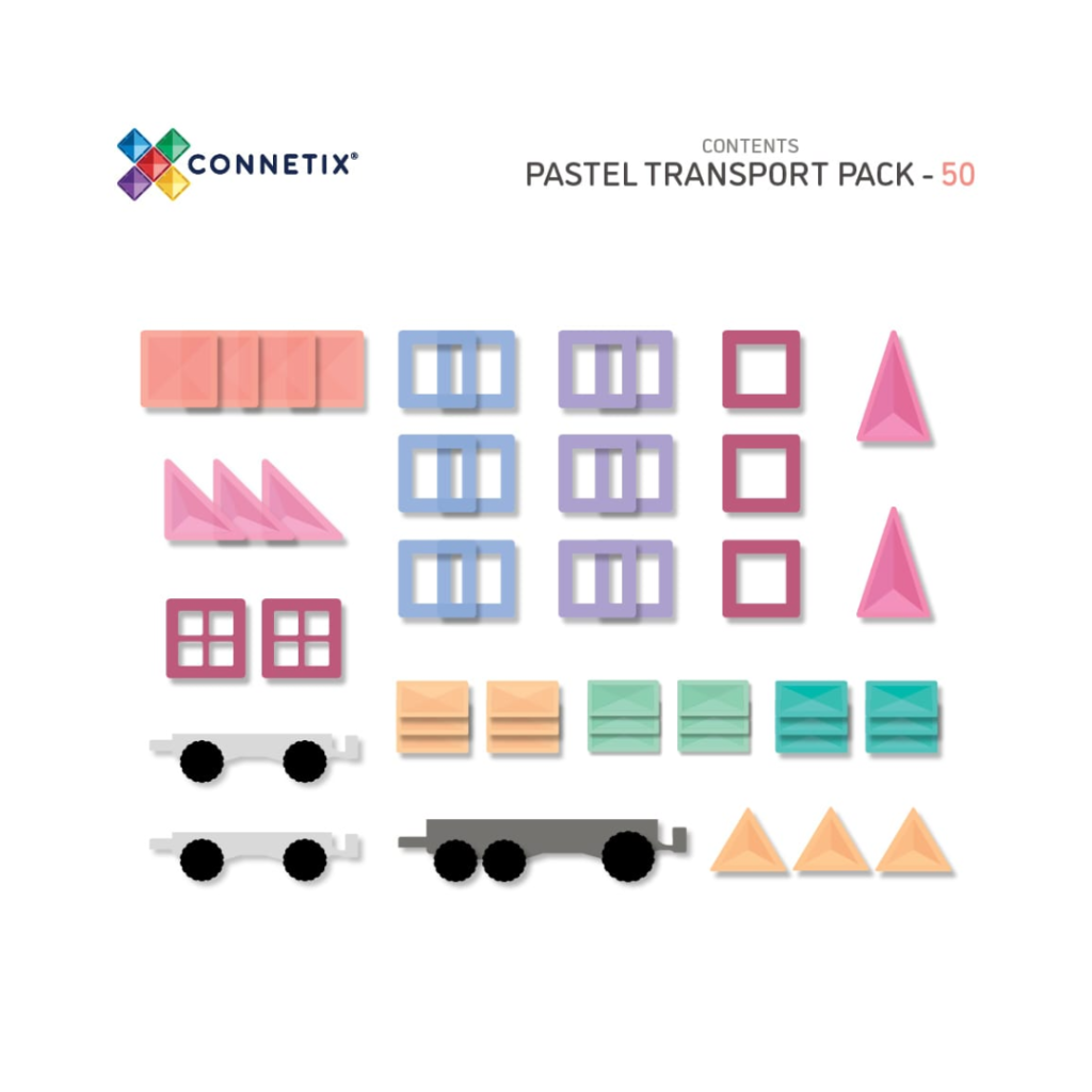 Connetix Pastelltransport - 50 stycken
