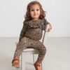 Leopard bodysuit MarMar Copenhagen med volangkrage