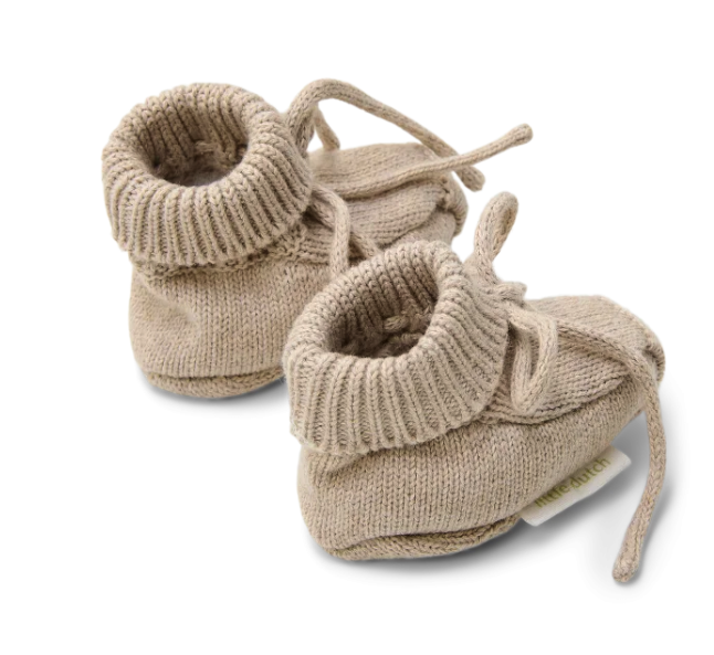 Little Dutch stickade stövletter - beige