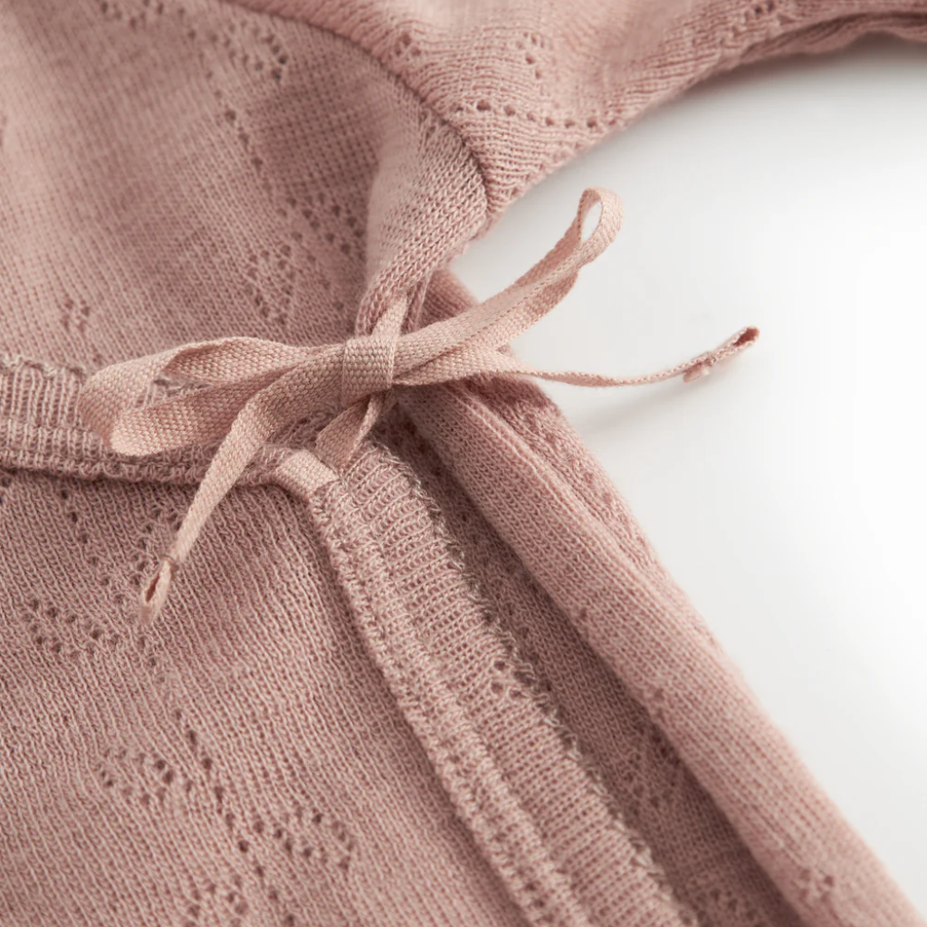 marmar Belita, Pointelle Bodystocking i ull - Burnt Rose