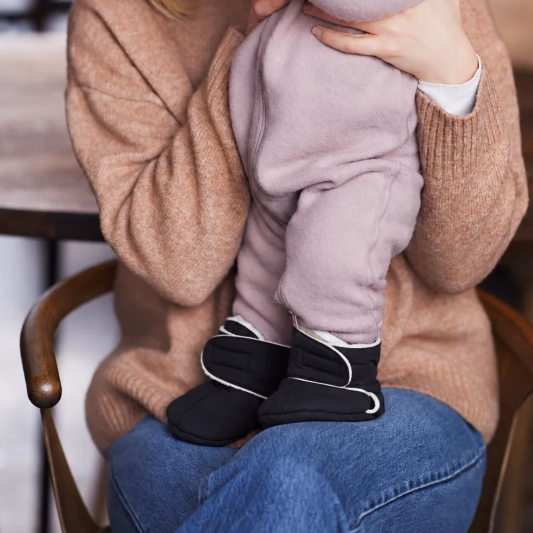Voksi Baby booties - Varme futter - Black