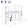 Babybay Original samsovstol, vitlackerad 100112