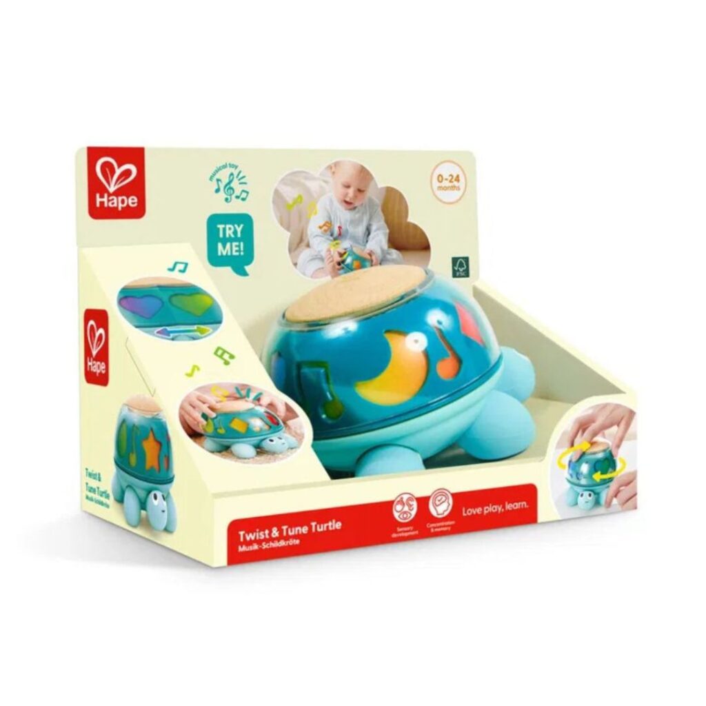 Hape musikleksaker - Roterande sköldpaket med musik