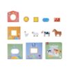 Hape leksaker - stapellek med bok och figurer - The Happy Stables