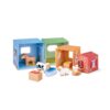 Hape leksaker - stapellek med bok och figurer - The Happy Stables