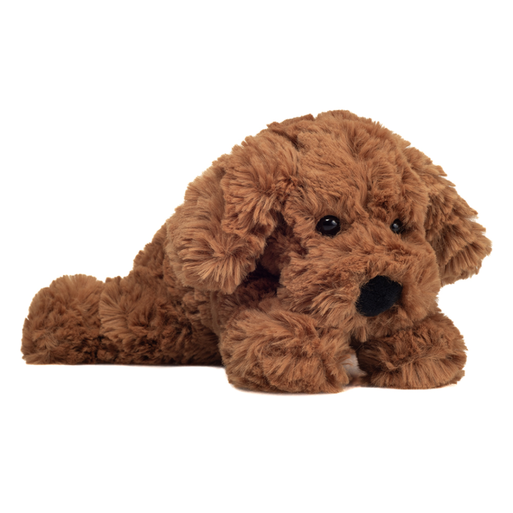 Teddy Hermann - Liggende hund 20 cm - 6 assorterede TH919858 brun