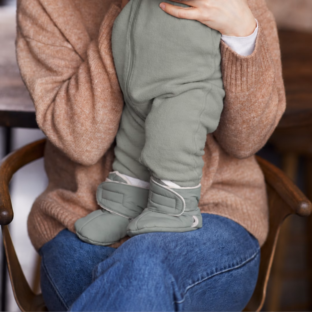 Voksi Baby booties - Varme futter - Meadow Green