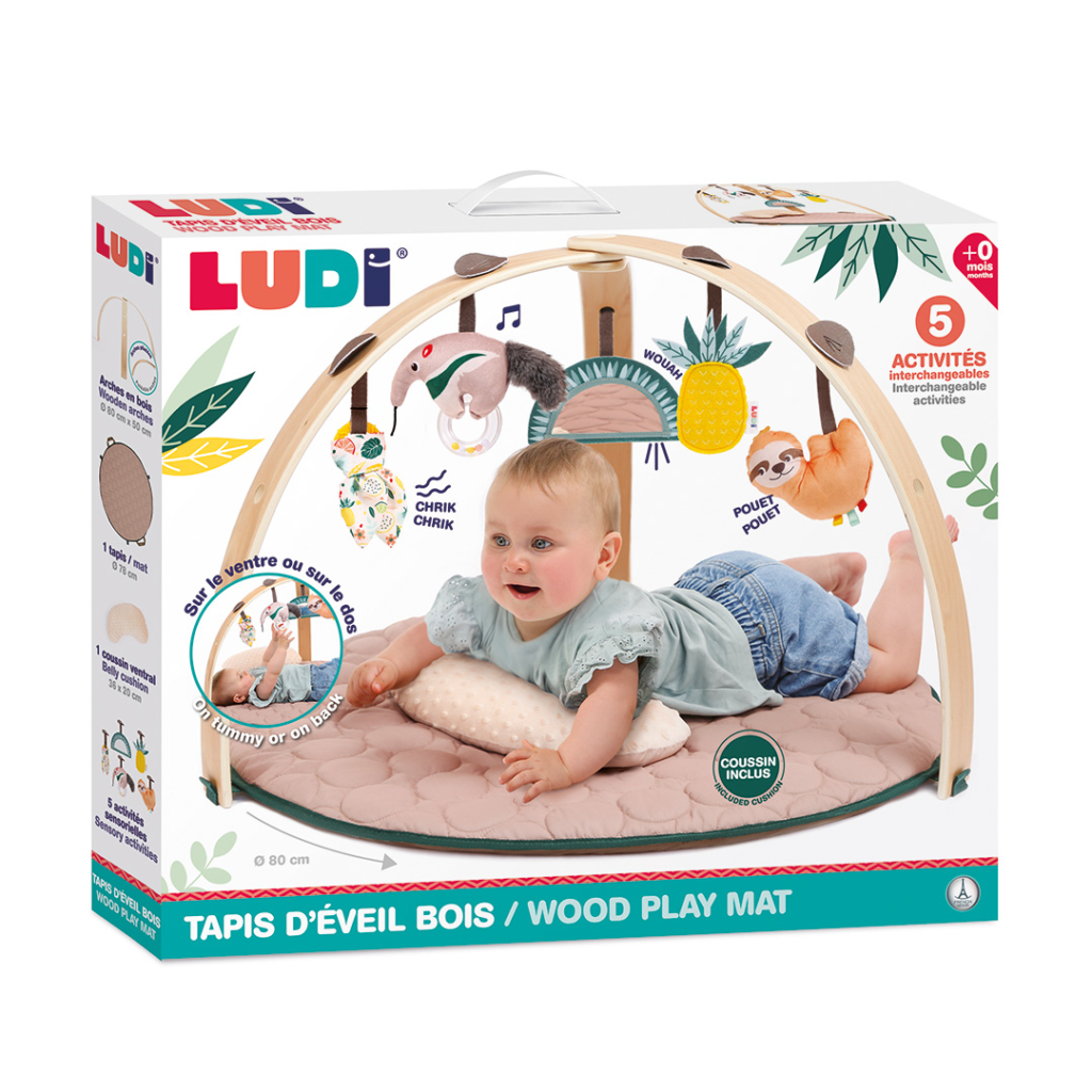 Aktivitetsmatta med träbågar Ludi LU20013
