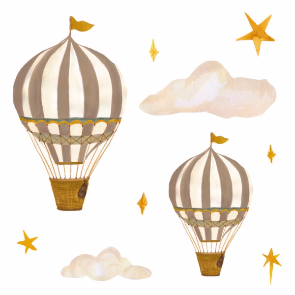 Wallsticker drömska ballonger