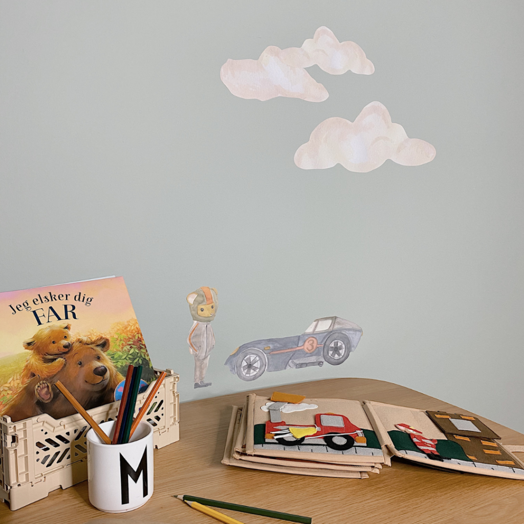Wallsticker moln 5-pack - Multi