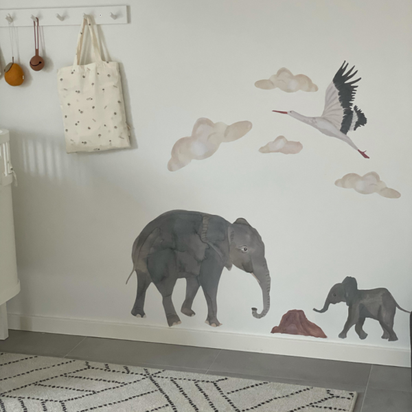 Wallsticker moln 5-pack - Multi
