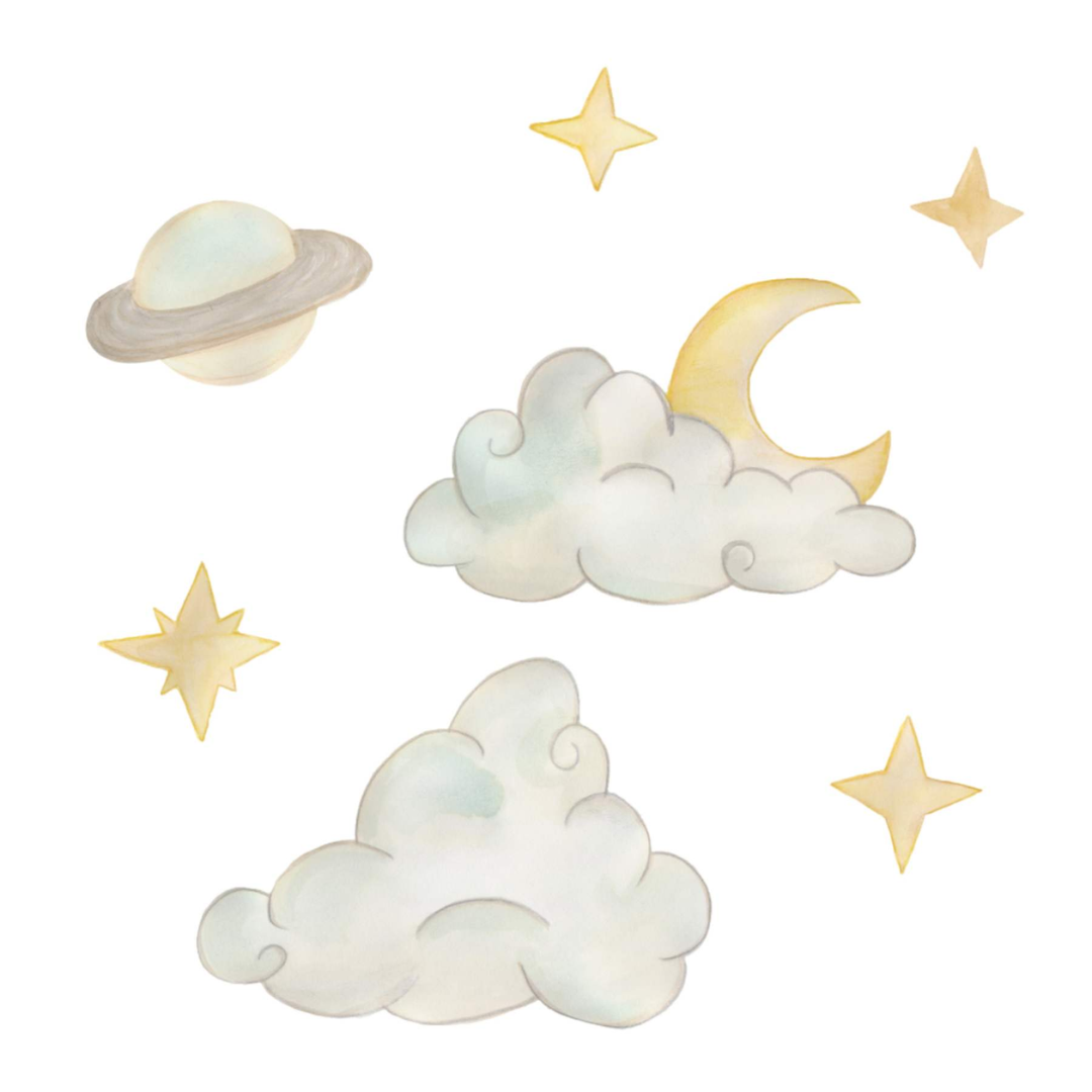 thats mine Wallsticker saturn himmel - Multi