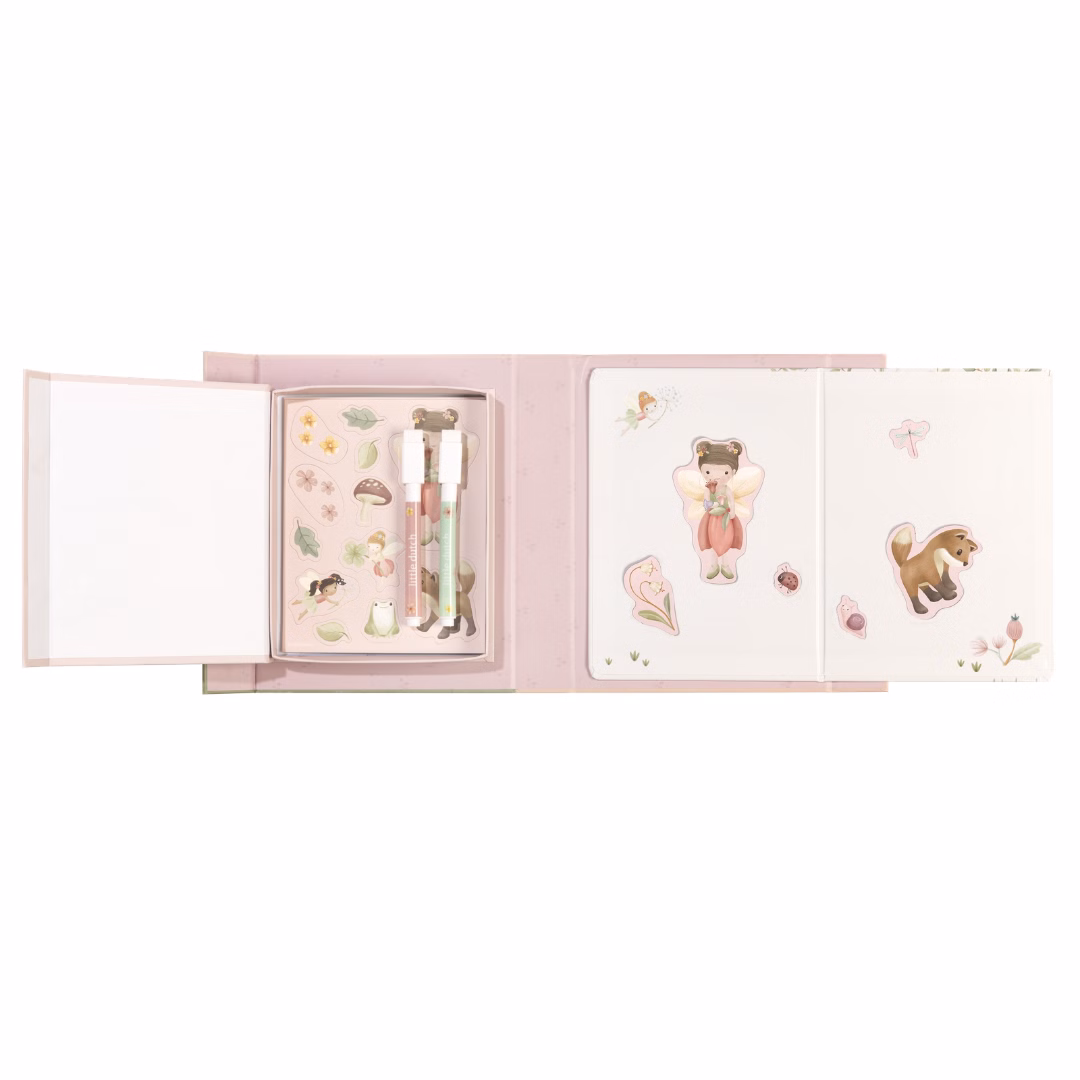 Little Dutch - Magnet og tegne sæt - Rosa Fairy Garden BT126894