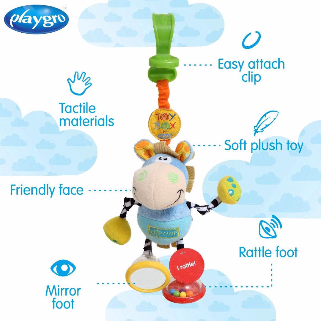 Playgro Hesten Clip Clop Rangle – Clips til barnevogn