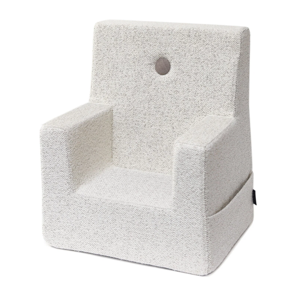 By KlipKlap KK Hög stol Beige bouclé med sand