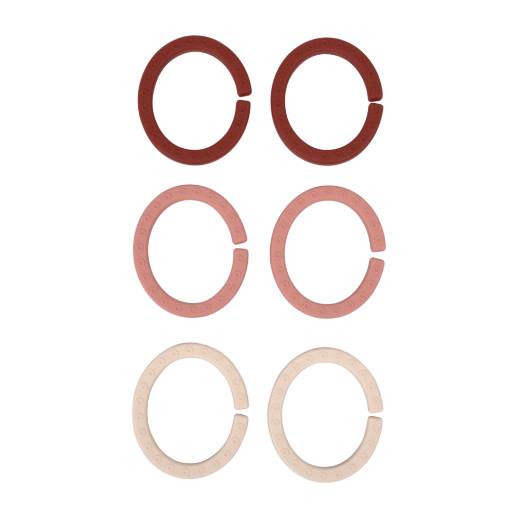 Filibabba Upphängningsringar - 6-pack - rosa