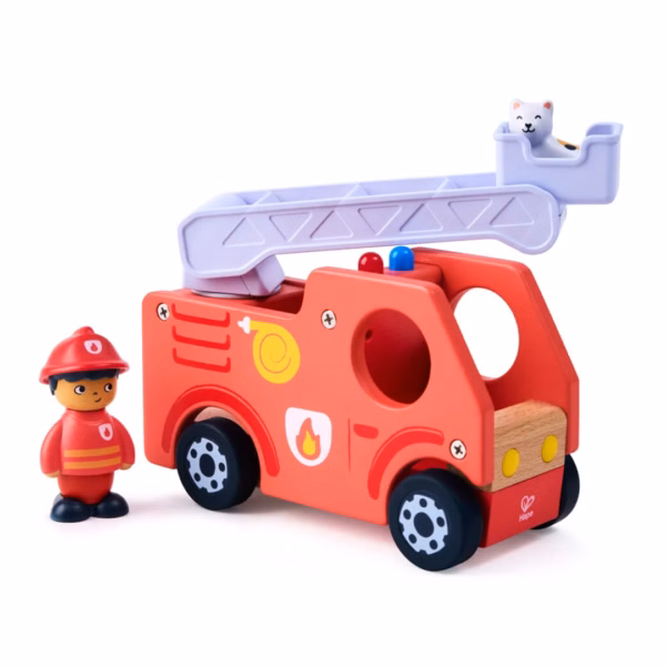 Hape - Vrålande brandbil med ljud och bok