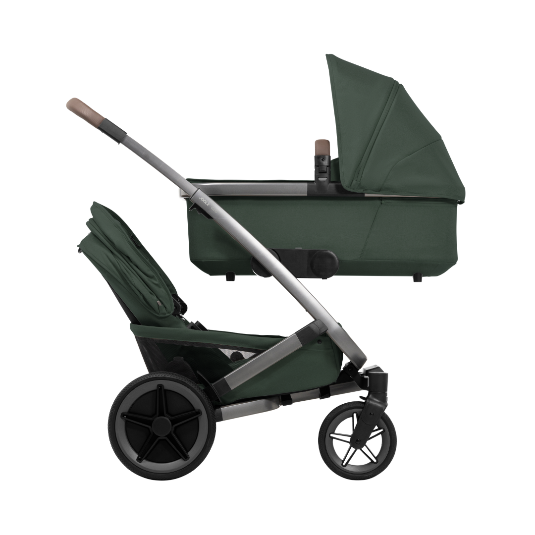 Joolz Geo5 double søskendeklapvogn forest green