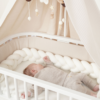 Babybay flätad sänggrind ivory
