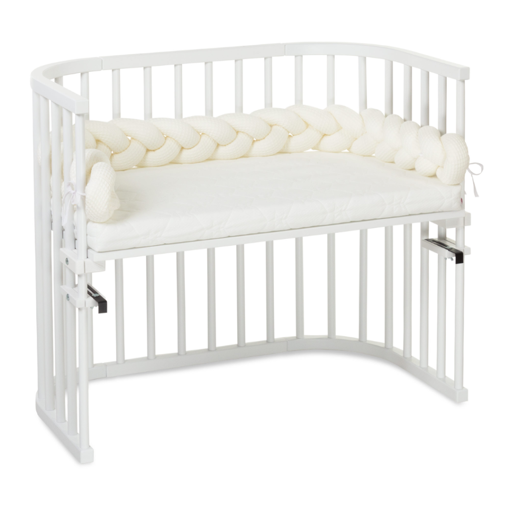 Babybay flätad sänggrind ivory
