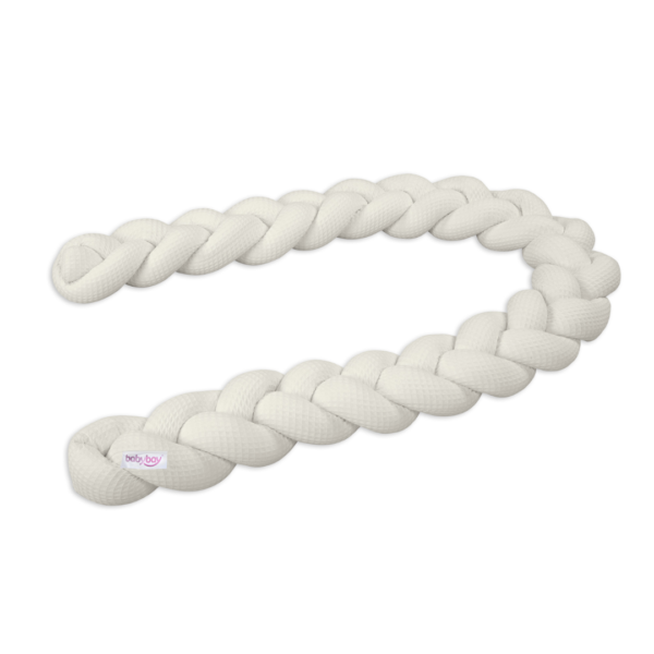 babybay flettet sengerand ivory