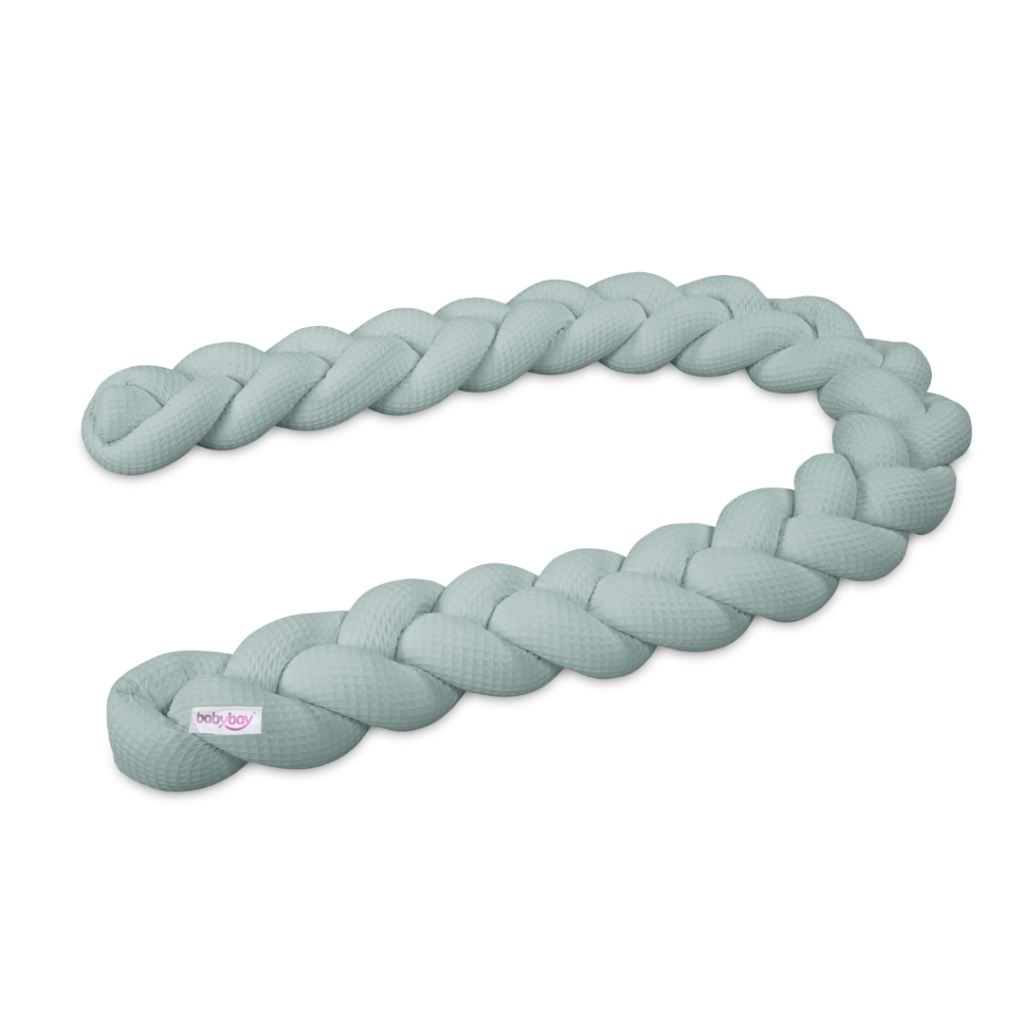 babybay flettet sengerand soft blue