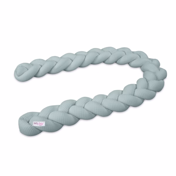 babybay flettet sengerand soft blue