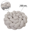 Babybay flätad sänggrind vit grå
