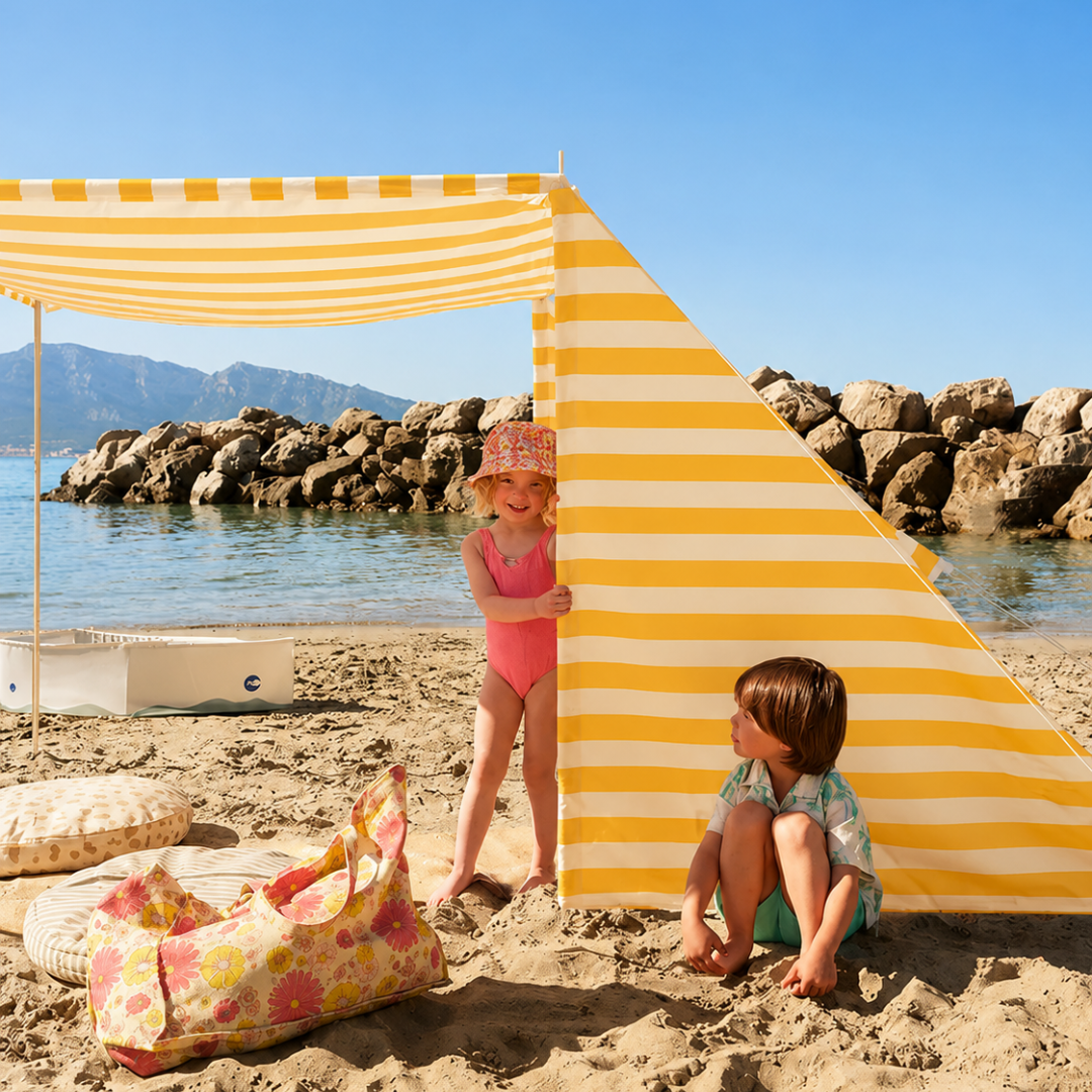 kid's concept strandtelt gul