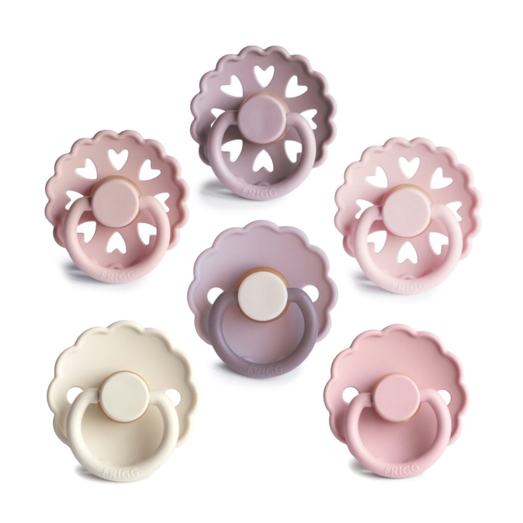 FRIGG 6-pack napp – Rund latex – Blooming Love – Storlek 1