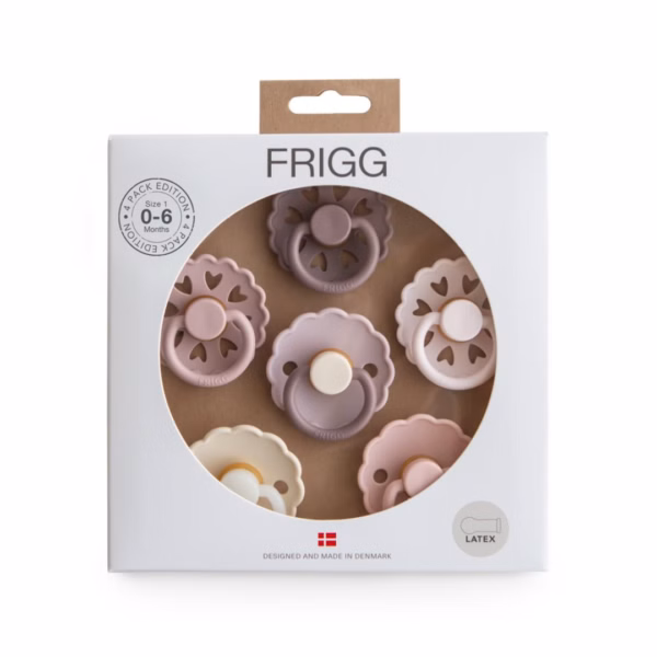 FRIGG 6-pack napp – Rund latex – Blooming Love – Storlek 1