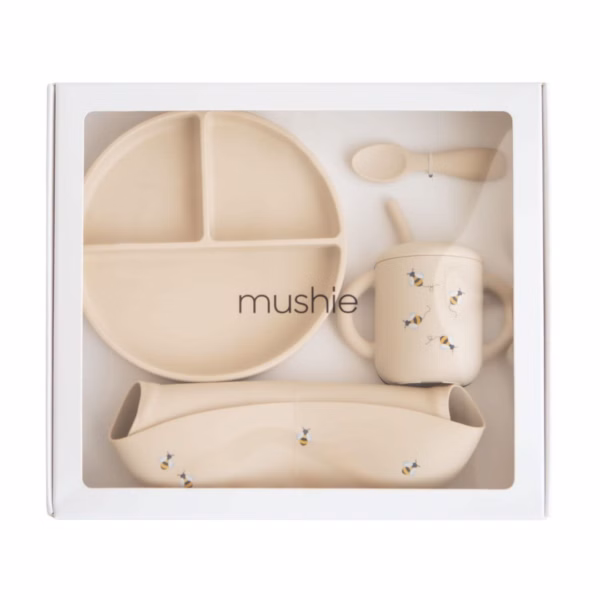 Mushie matuppsättning i presentförpackning - Bin