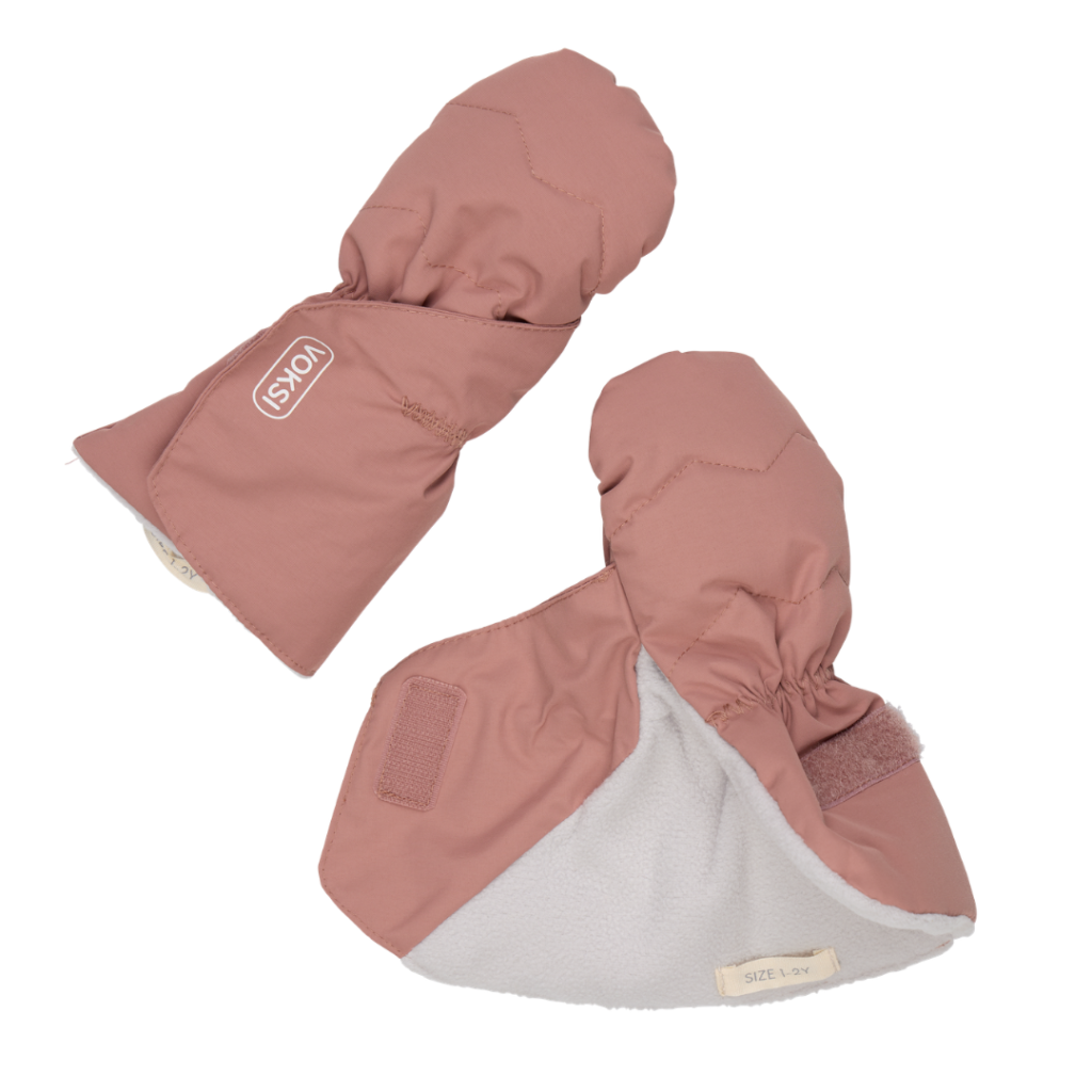 Voksi Baby Mittens varma vantar 2026, blush pink