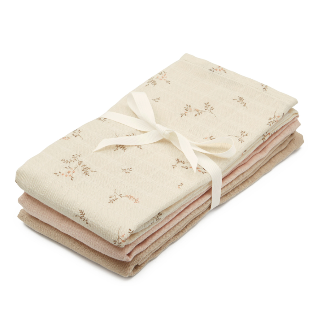 Cam Cam Copenhagen Muslin Cloth, 3-pack - GOTS Mix Ashley, Coral, Latte 503-P86-000-WW