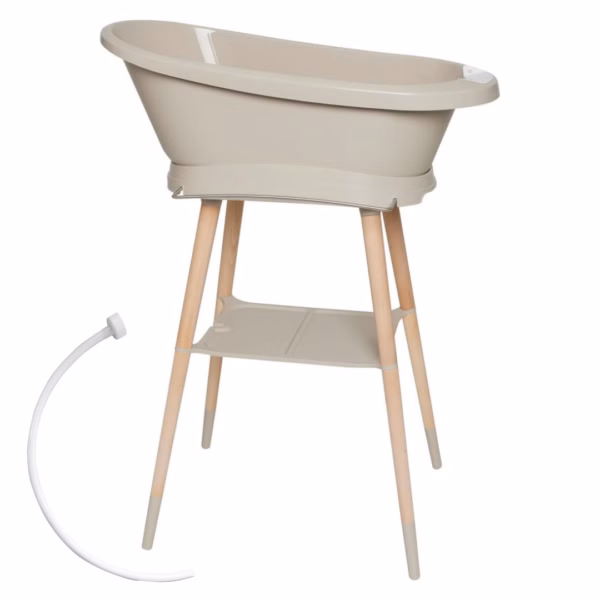 Bébé-Jou-paket: Babybadkar Sense Edition med stativ och slang