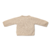 Little Dutch – Stickad kofta med omlott – Mjuk beige melé