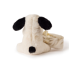 Teddy Hermann – snuttefilt – Hund, svart-vit