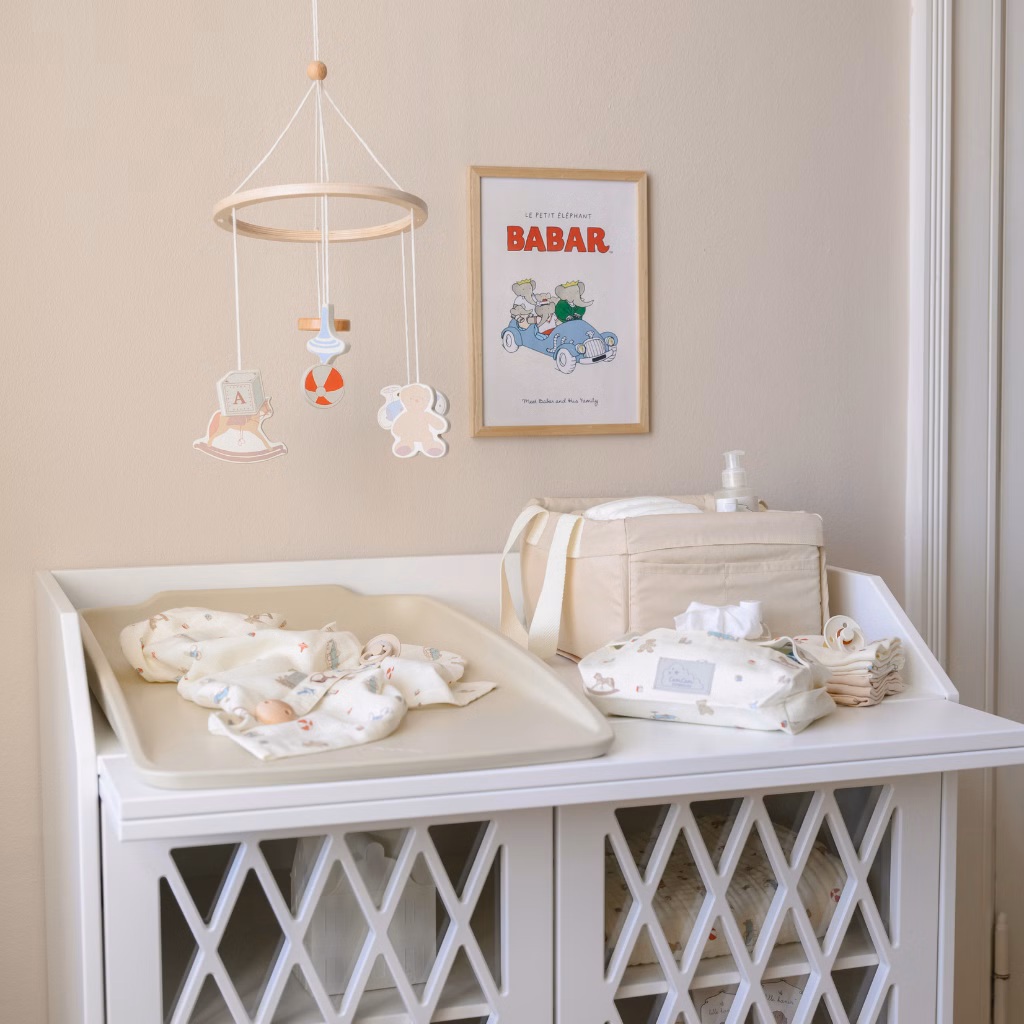 cam cam copenhagen diaper caddy praline