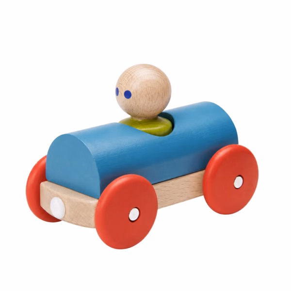 Tegu magnetbil, röd och blå