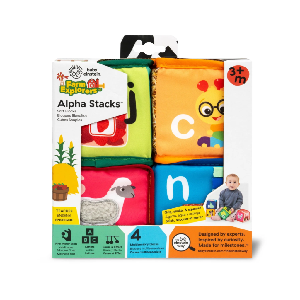 Baby Einstein – Alpha Stacks Soft Blocks – Bondegård